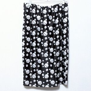 BRICKYARD BUFFALO Skull Punk Goth Midi Skirt XL